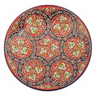 Ляган круглый Риштанская Керамика, 41см, кара калам, красный, микс - Фото 3