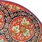 Ляган круглый Риштанская Керамика, 41см, кара калам, красный, микс - Фото 4
