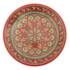 Ляган круглый Риштанская Керамика, 41см, кара калам, красный, микс - Фото 5