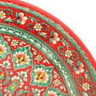 Ляган круглый Риштанская Керамика, 41см, кара калам, красный, микс - Фото 6