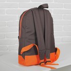 Рюкзак молодёжный на молнии Bagamas, 1 отдел, наружный карман, цвет коричневый/оранжевый - Фото 2