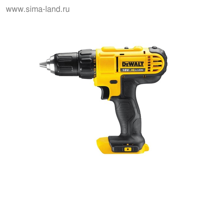 Аккум. дрель-шуруповерт DeWalt DCD 771 S2, 18В, 42Hm, 0-450/0-1500 об/мин, БЗП 13мм, 1,6кг