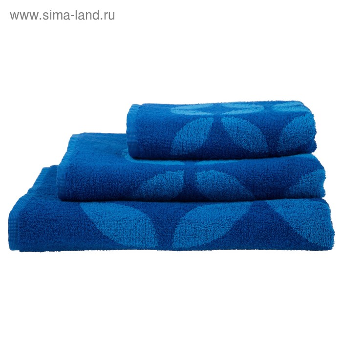 Полотенце махровое Sea color ПЛ-2602-03090, 50х90,цв.10000, синий, хл.100%, 360 г/м2 - Фото 1