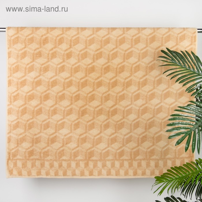 Полотенце махровое Sand color ПЛ-1202-03055, 100х150,цв.10000, св.корич, хл.100%, 360 г/м2 - Фото 1