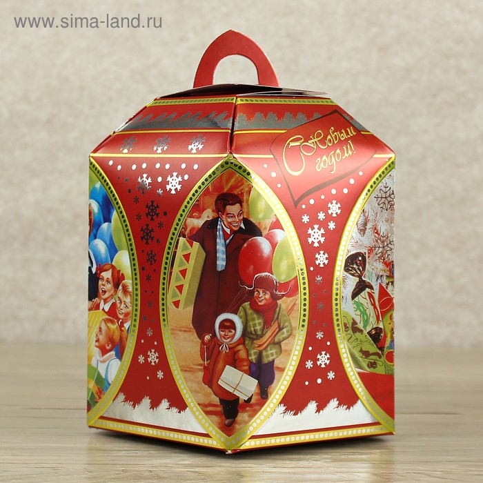 Подарочная коробка сборная 16 х 16 х 19 см - Фото 1