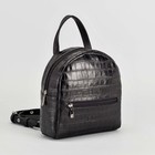 Сумка-рюкзак женский, отдел на молнии, наружный карман, цвет чёрный - Фото 1
