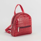 Сумка-рюкзак женский, отдел на молнии, наружный карман, цвет красный - Фото 1