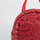 Сумка-рюкзак женский, отдел на молнии, наружный карман, цвет красный - Фото 4