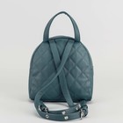 Сумка-рюкзак женский, отдел на молнии, наружный карман, стёжка, цвет тёмно-зеленый - Фото 3