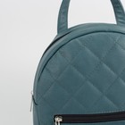 Сумка-рюкзак женский, отдел на молнии, наружный карман, стёжка, цвет тёмно-зеленый - Фото 4