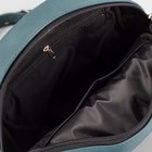 Сумка-рюкзак женский, отдел на молнии, наружный карман, стёжка, цвет тёмно-зеленый - Фото 5