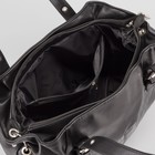 Сумка женская, отдел на молнии, наружный карман, длинный ремень, цвет чёрный - Фото 5