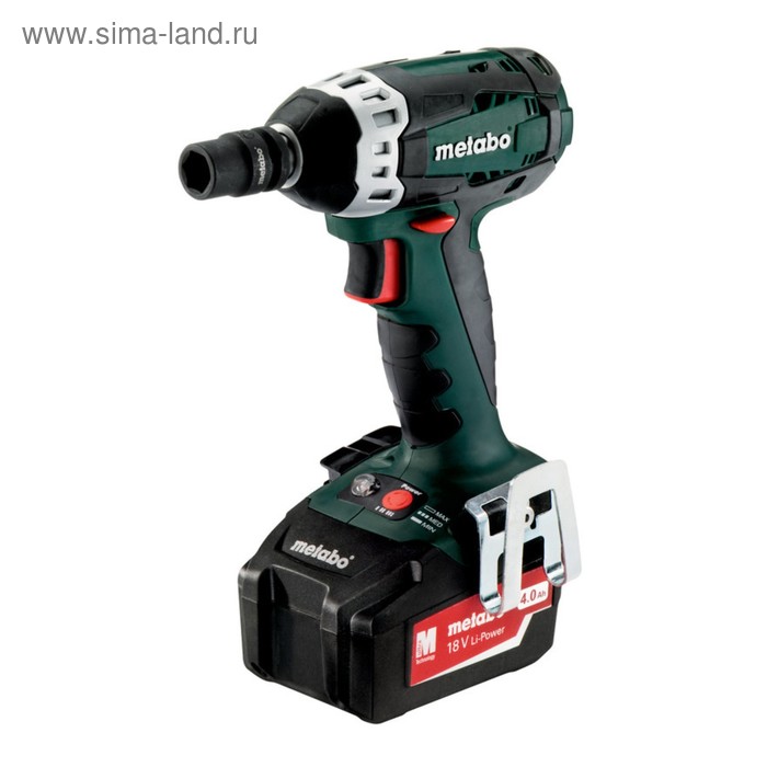 Гайковерт Metabo SSW 18 LTX 200, акк. 18В, 2х4Ач, 100/140/210Нм, 900/1650/2300об/мин, 1/2" - Фото 1