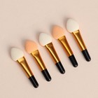 Набор аппликаторов для теней, 5 шт, 3,5 см, цвет чёрный/золотистый - Фото 2