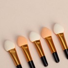 Набор аппликаторов для теней, 5 шт, 3,5 см, цвет чёрный/золотистый - Фото 3