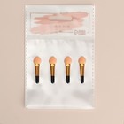 Набор аппликаторов для теней, 5 шт, 3,5 см, цвет чёрный/золотистый - Фото 4