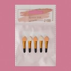 Набор аппликаторов для теней, 5 шт, 3,5 см, цвет чёрный/золотистый - Фото 5