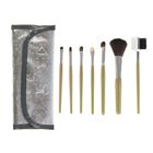 Набор кистей для макияжа "Бабочки", 7 предметов, на кнопке, цвет серебро - Фото 1