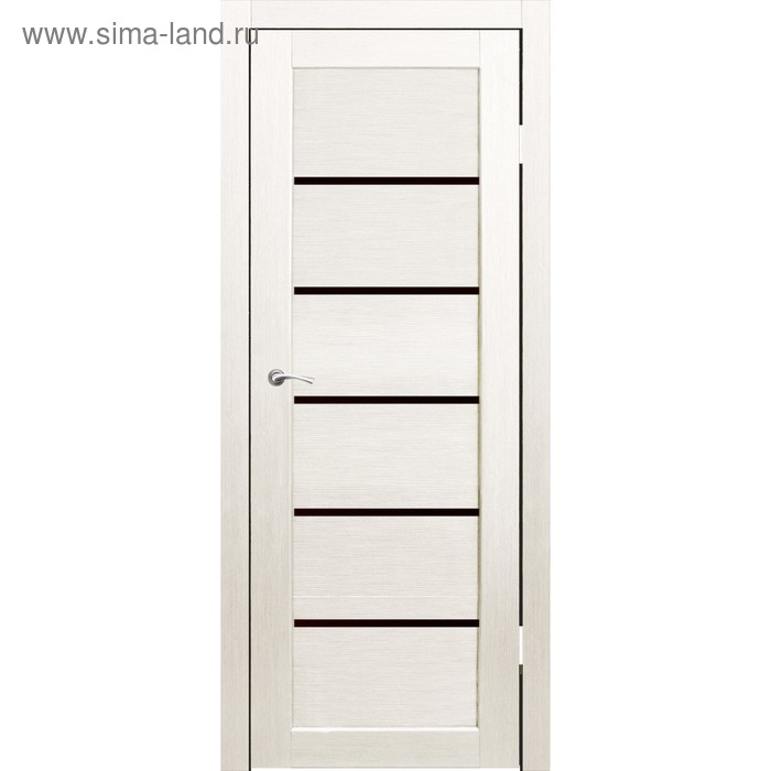 Комплект двери Киото Дуб перламутр, черный лакобель 2000х700 - Фото 1