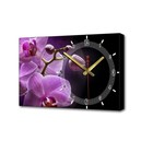 Часы-картина настенные, серия: Цветы, "Розовые орхидеи", плавный ход, 57 х 35 см - Фото 1