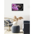 Часы-картина настенные, серия: Цветы, "Розовые орхидеи", плавный ход, 57 х 35 см - Фото 2