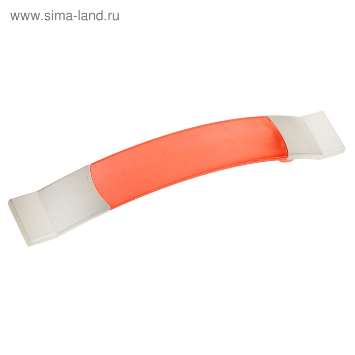 Ручка скоба PLASTIC 005, пластиковая, м/о 96 мм, красная - Фото 1