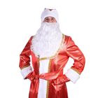 Карнавальный костюм Деда Мороза "Золотой завиток", атлас, шуба, шапка, пояс, варежки, борода, мешок, р-р 56-58 - Фото 2