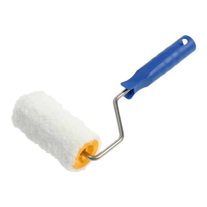 Валик ТУНДРА, искусственный мех, 100 мм, рукоятка d=6 мм, d=42 мм, ворс 12 мм