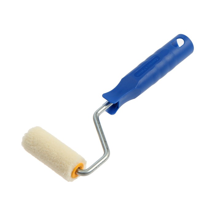 Мини-валик ТУНДРА, велюр, 60 мм, рукоятка d=6 мм, d=15 мм, ворс 5 мм