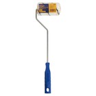 Валик ТУНДРА, микрофибра, 100 мм, удлиненная рукоятка d=6 мм, ворс 9 мм - фото 20770128