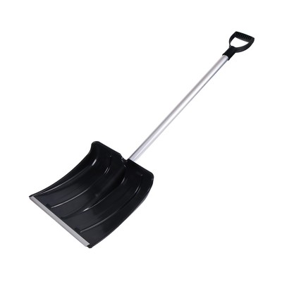 Лопата для уборки снега, пластиковый ковш 380×380 мм, алюминиевая планка, алюминиевый черенок, «Снеговик»
