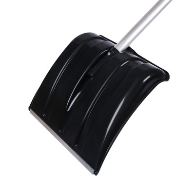 Лопата для уборки снега, пластиковый ковш 380×380 мм, алюминиевая планка, алюминиевый черенок, «Снеговик»