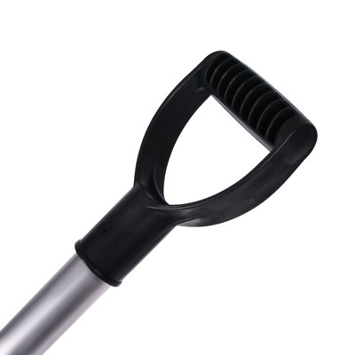 Лопата для уборки снега, пластиковый ковш 380×380 мм, алюминиевая планка, алюминиевый черенок, «Снеговик»