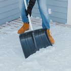 Лопата для уборки снега, пластиковый ковш 380×380 мм, алюминиевая планка, алюминиевый черенок, «Снеговик» - Фото 12