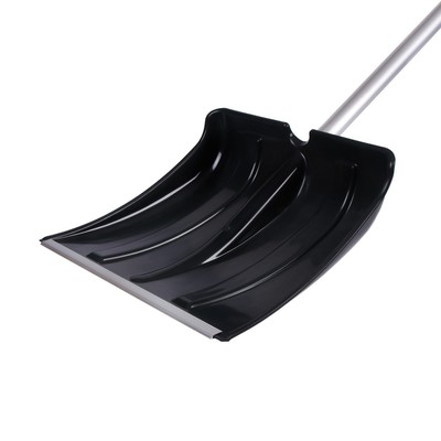 Лопата для уборки снега, пластиковый ковш 380×380 мм, алюминиевая планка, алюминиевый черенок, «Снеговик»