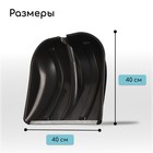 Ковш лопаты для уборки снега, 400×400 мм, пластик, оцинкованная планка, тулейка 32 мм - Фото 2