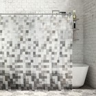 Штора для ванны Доляна «Пиксели», 180×180 см, полиэстер - Фото 1