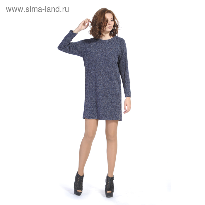 Платье женское 6868а цвет тёмно-синий размер 44 рост 164 - Фото 1