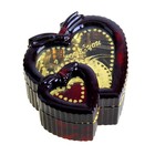 Шкатулка музыкальная "Дуэт из сердец" 7х7,5х3,5 см - Фото 1