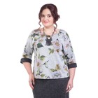 Блуза женская, размер 52, цвет серый - Фото 1
