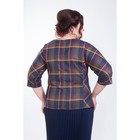 Блуза женская, размер 60, цвет синий - Фото 3