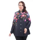 Блуза женская, размер 62, цвет чёрный - Фото 1