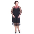 Платье женское, размер 52, цвет чёрный - Фото 2