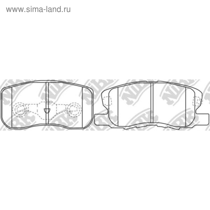 Колодки тормозные дисковые NIBK PN3500 - Фото 1