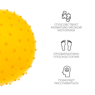 Мяч массажный, d=25 см, 80 г, МИКС