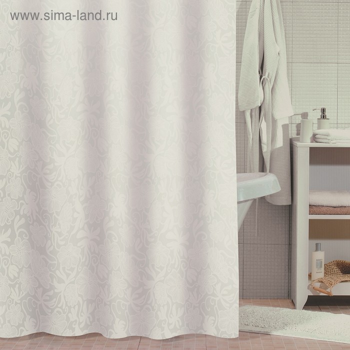 Штора для ванной комнаты 180х180 см, White Shadows - Фото 1