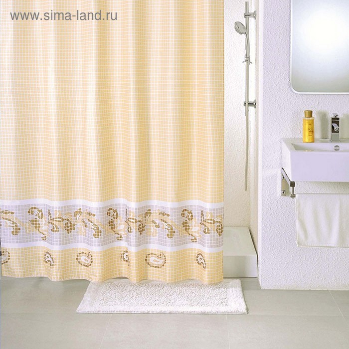 Штора для ванной комнаты 180х200 см beige fresco