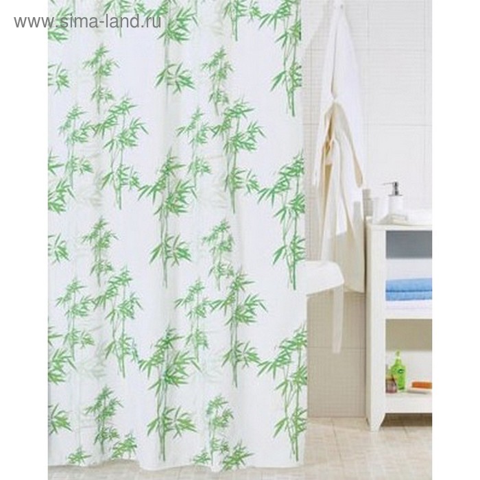 Штора для ванной комнаты 200х200 см bamboo leaf - Фото 1