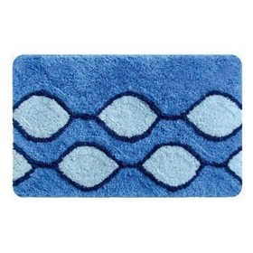 

Коврик для ванной, комнаты 50х80 см Curved Lines, blue