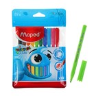 Фломастеры 10 цветов, Maped Color Peps Ocean, суперсмываемые, с заблокированным пишущим узлом - Фото 1